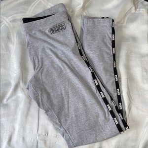 Victoria secret pink gray leggings.